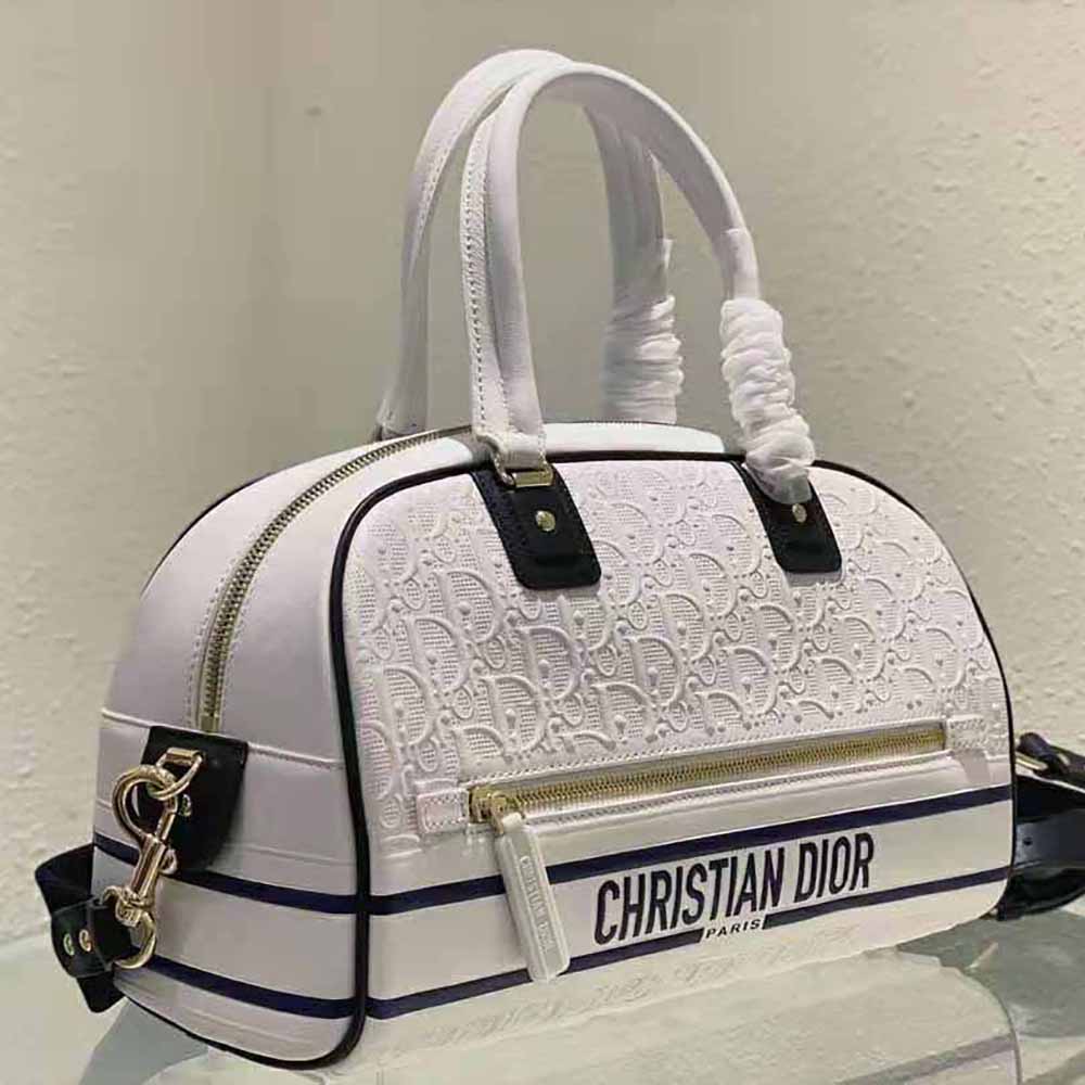 Christian Dior Perforated Oblique Medium Bobby Bag