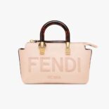 Fendi Women By The Way Mini Small Boston Bag in Light Pink Leather