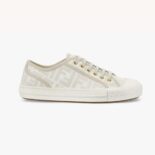 Fendi Women Domino White FF Fabric Low-Tops