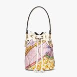 Fendi Women Mon Tresor Fendace Fendace Printed Pink Silk Mini Bag