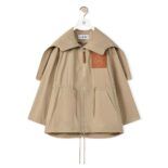 Loewe Women Hooded Jacket in Cotton-Beige