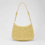 Prada Women Cleo Satin Bag with Crystals-Yellow