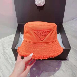 Orange prada bucket online hat