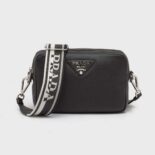 Prada Women Leather Bag with Shoulder Strap-Black