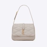 Saint Laurent YSL Women Le 57 Shoulder Bag in Quilted Lambskin-White