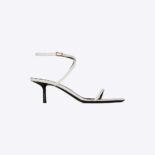 Saint Laurent YSL Women Nuit Sandals in Patent Leather-White