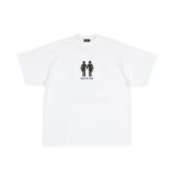 Balenciaga Men Pride 22 T-Shirt Oversized in White and Black Vintage Jersey