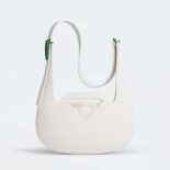 Bottega Veneta Women Punch Recyclable Rubber Shoulder Bag-White
