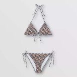 Burberry Women Monogram Print Stretch Nylon Triangle Bikini
