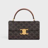 Celine Women Box Triomphe in Triomphe Canvas and Calfskin