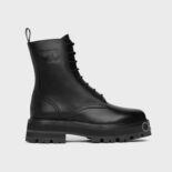 Celine Women Lace-up Boot with Studded Outsole Celine Bulky in Shiny Bull-Black