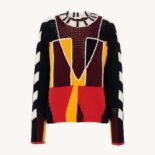 Chloe Women Graphic Knit Sweater-Black