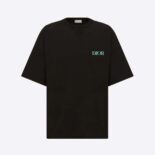 Dior Men Relaxed-Fit Dior Jardin T-shirt Black Cotton Jersey