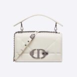 Dior Women 30 Montaigne Chain Bag with Handle Latte Maxicannage Lambskin