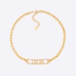 Dior Women Dio(r)evolution Choker Gold-Finish Metal and Silver-Tone Crystals