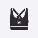 Dior Women Vibe Sports Bra Black and White Technical Jersey