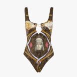 Fendi Women One-Piece Swimsuit Fendace Multicolor Lycra® Swimsuit