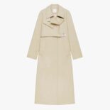 Givenchy Women Trench Coat in Cotton Twill with U-lock Buckle - Light Beige