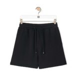 Loewe Women Shorts in Cotton-Black