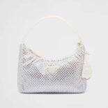 Prada Women Satin Mini-Bag with Crystals-White