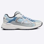 Dior Unisex CD Shoes B30 Low-Top Sneaker Light Blue Mesh Gray Blue Technical Fabric