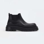 Bottega Veneta Unisex Tire Ankle Chelsea Boot-Black