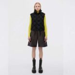 Bottega Veneta Women Intreccio Tech Nylon Vest-Black