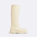 Bottega Veneta Women Lug Boot in Calfskin Leather-White
