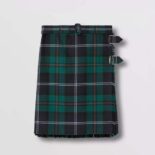 Burberry Women Pleated Panel Check Wool Belted Kilt