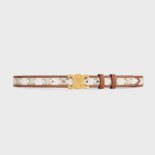 Celine Women Medium Triomphe Belt in Triomphe Canvas and Calfskin