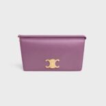 Celine Women Trapeze Triomphe Bag in Shiny Calfskin-Purple