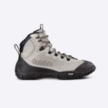 Dior Men Diorizon Hiking Boot Gray Technical Mesh and Black Rubber