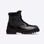 Dior Men Explorer Ankle Boot Black Smooth Calfskin and Dior Oblique Jacquard