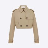 Dior Women 3-in-1 Macrocannage Trench Coat Beige Cotton Gabardine