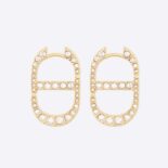 Dior Women 30 Montaigne Earrings Gold-Finish Metal and Silver-Tone CrystalsDior Women 30 Montaigne Earrings Gold-Finish Metal and Silver-Tone Crystals