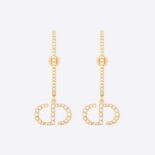 Dior Women 30 Montaigne Earrings Gold-Finish Metal and White Crystals