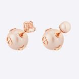 Dior Women Dior Tribales Earrings Pink-Finish Metal with Pink Resin Pearls and a Pink Crystal