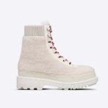 Dior Women Hike Ankle Boot White Calfskin and Shearling