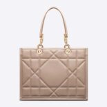 Dior Women Medium Dior Essential Tote Bag Hazelnut Archicannage Calfskin