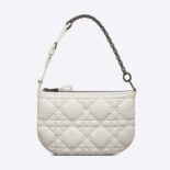 Dior Women Mini Dior Caro Tulip Bag Latte Quilted Macrocannage CalfskinDior Women Mini Dior Caro Tulip Bag Latte Quilted Macrocannage Calfskin