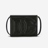 Dolce Gabbana D&G Women Calfskin DG Logo Bag Crossbody Bag-Black