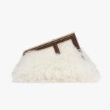 Fendi Women First Small White Mohair Wool Bag