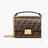 Fendi Women Kan U Small Brown Leather Mini-Bag