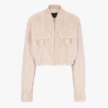 Fendi Women Pink Mink Bomber Jacket