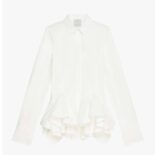 Givenchy Women Shirt in Poplin with Flounces-White