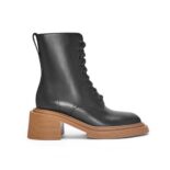 Loewe Women Combat Boot in Calfskin-Black