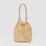 Prada Women Satin Mini-Bag with Crystals-Gold