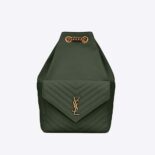 Saint Laurent YSL Women Joe Backpack in Lambskin-Green