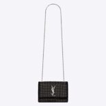 Saint Laurent YSL Women Kate Small Chain Bag in Velvet and Rhinestones