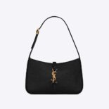 Saint Laurent YSL Women Le 5 A 7 Hobo Bag in Lizard Shiny Leather-Black